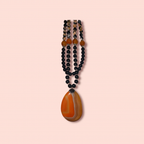 Ashura Natural Stone Necklace Made With Handmade Agate And Onix Stones