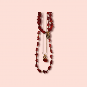 Ashura Coral Shell Necklace With Handmade Shimon Pipe