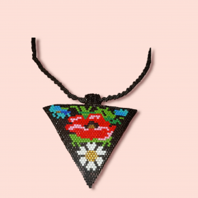 Ashura Handmade Miyuki Beaded Triangle Necklace