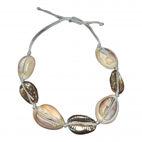 Ashura Handmade Gold and silver plated bracelets made with real seashells