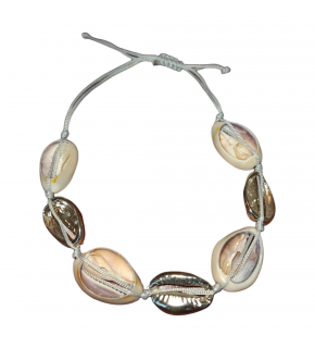 Ashura Handmade Gold and silver plated bracelets made with real seashells