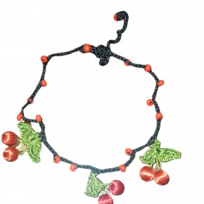 Ashura Handmade Cherry lace handmade anklets