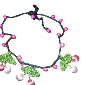 Ashura Handmade Cherry lace handmade anklets