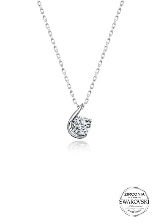 Sterling Silver Swarovski Stone Diamond Model Necklace